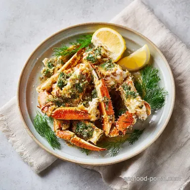 Imitation Crab Recipe with Garlic and Herbs for 4 Recipe Card