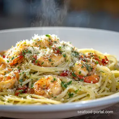 Garlic Shrimp Pasta Restaurant Quality 30Minute Scampi Recipe Recipe Card