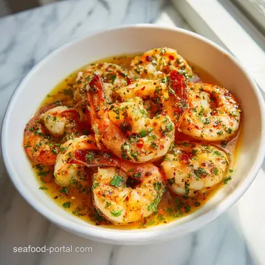 Garlic Shrimp Scampi with Silky Butter Sauce for 4 Servings Recipe Card