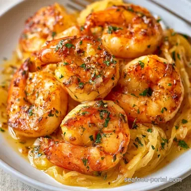 Garlic Shrimp Spaghetti Squash in 1 Hour Recipe Card