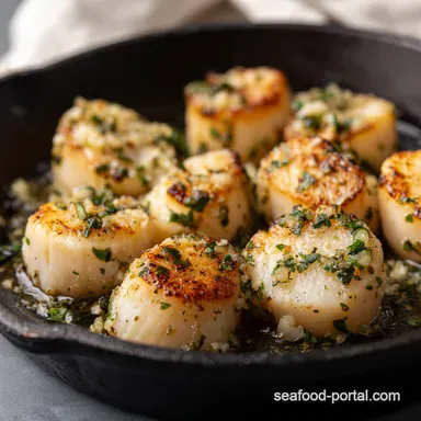 Garlicky Herbed baked scallops recipe An Easy Taste of France Recipe Card