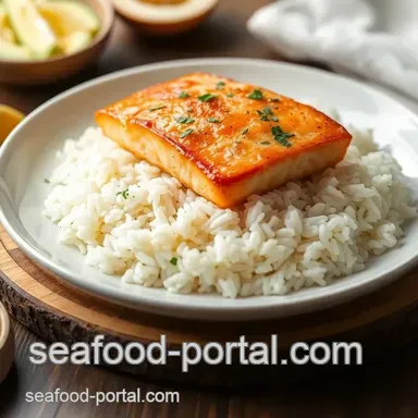 My Delicious Saut&eacute;ed Salmon with Ginger & Fluffy Rice: A Dinner Delight Recipe Card