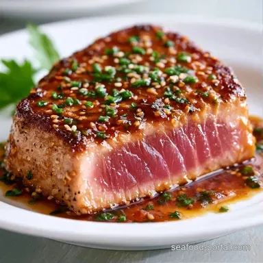 Ginger Soy Tuna Steak in 50 Minutes Recipe Card