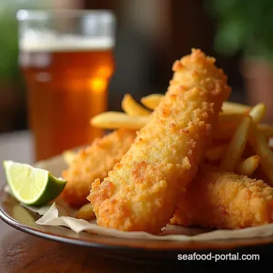 Crispy Air Fryer Fish and Chips GuiltFree Chippy Tea Recipe Card