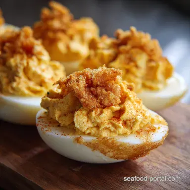 Golden Fried Deviled Eggs: A Crispy Twist on a Classic! Recipe Card