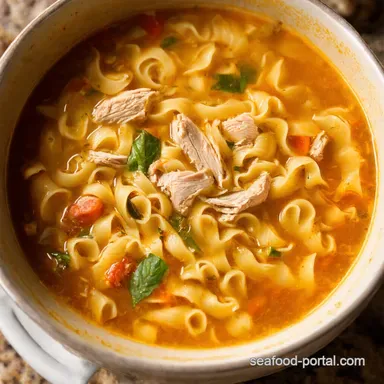 Grandmas Remedy Chicken Noodle Soup from Scratch Recipe Card