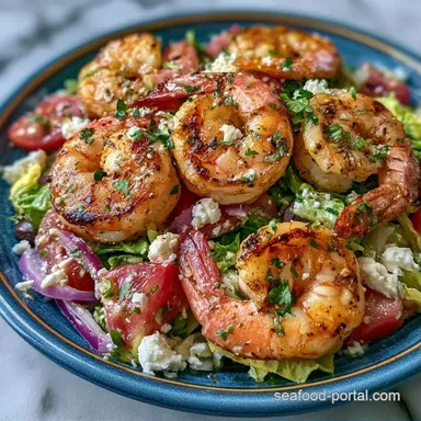 Greek Shrimp Salad With Feta for 4 Recipe Card