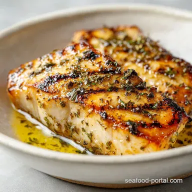Charred Amberjack Fish Grilled Recipe Recipe Card