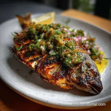 Grilled Dorado Fish Recipe: Crackling Skin Recipe Card
