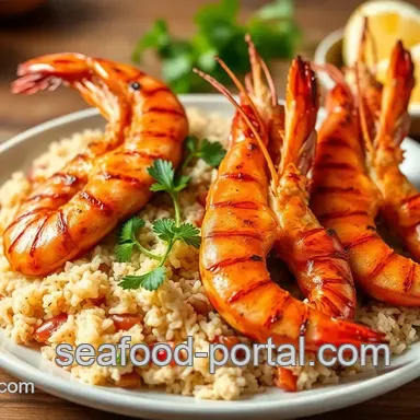Easy Flavorful Grilled King Prawns with Savory Rice: A Summer Delight!