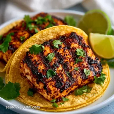Grilled Mahi Mahi Tacos for 4 Servings Recipe Card