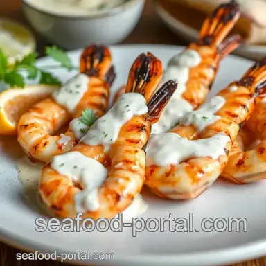 Easy & Flavorful Grilled Prawns with Creamy Coconut Sauce: A Summer Delight Recipe Card