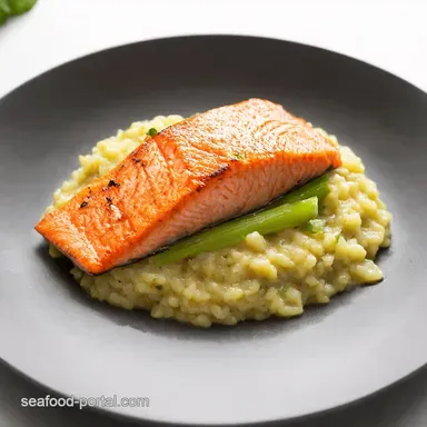 Grilled Salmon with Leek Risotto Easy Creamy Perfection