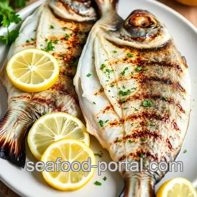 Grilled Sea Bream Delightfully Zesty Recipe Card