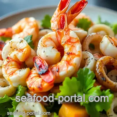 Grilled Shrimp Seafood Salad: Amazing Zest Recipe Card