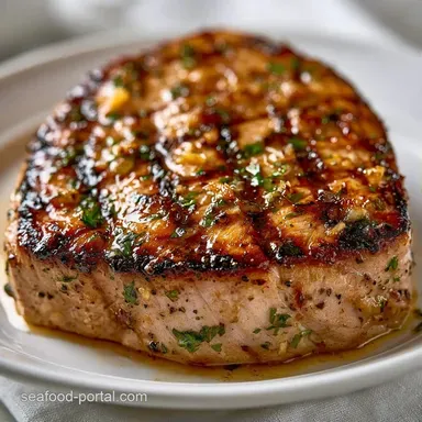 Grilled Tuna with Garlic in 21 Minutes Recipe Card