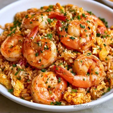 Shrimp Fried Rice for 4 Servings Recipe Card