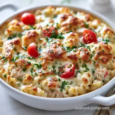 Tuna Casserole with Greek Yogurt Recipe Card