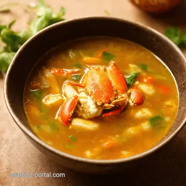 Seaside Crab vegetable soup Fishermans Favourite Broth Recipe Card