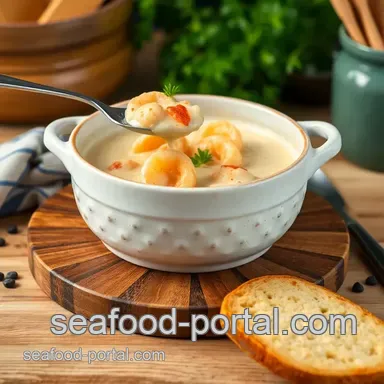 How to Make My Grandmother's Cooked Seafood Chowder with Creamy Goodness Recipe Card