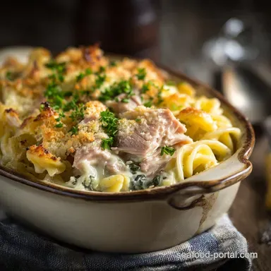 Tuna Casserole: Creamy Homemade Recipe without Tinned Soup Recipe Card