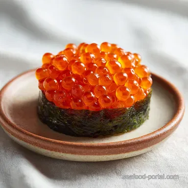 Salmon Roe Sushi: Master the Ikura Gunkan Technique in 90 Minutes Recipe Card