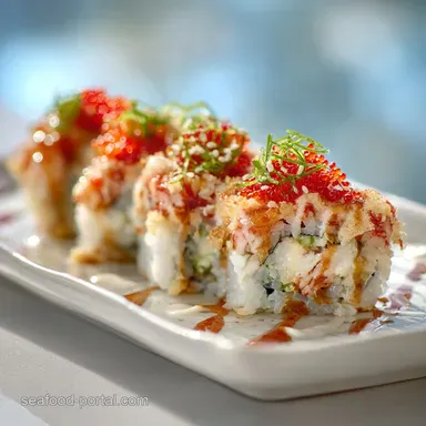Spider Roll Sushi with Crispy Soft Shell Crab for 4 Servings