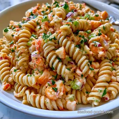 Imitation Crab Pasta Salad, Serves 8 Recipe Card