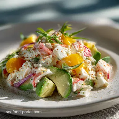 Imitation Crab Salad Recipe in 15 Minutes Recipe Card