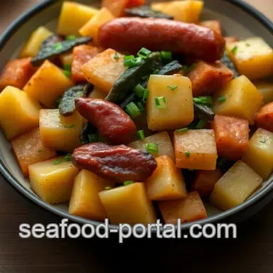 Fish Sausage Potato Stir-Fry: Ingredients 4 servings 3 small! Recipe Card