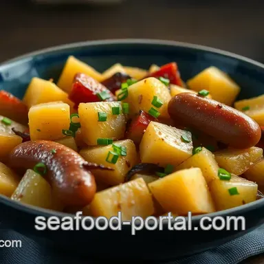 Fish Sausage Potato Stir-Fry: Ingredients 4 servings 3 small!