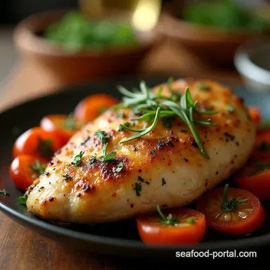 The Never Dry Again HerbRoasted Baked Chicken Breast Recipe Card