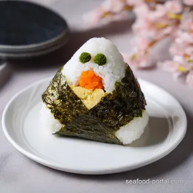 Kawaii Girl Onigiri Bento Easy Lunchbox Art Recipe Card