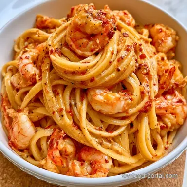 Langostino Lobster Pasta Recipe Card