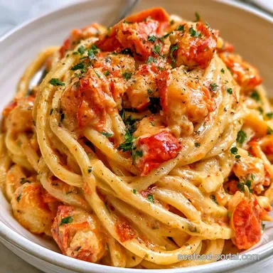 Lemon Cream Lobster Pasta in 30 Minutes Recipe Card
