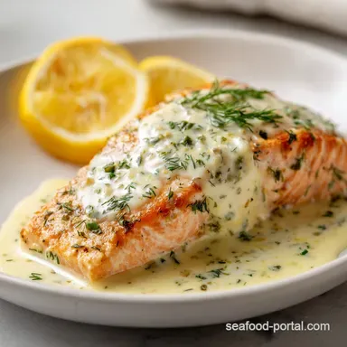 Creamy Sauce for Salmon: Zesty Lemon-Dill Velout&eacute; Recipe Card