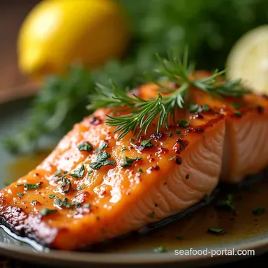 Zesty LemonDill Maple Salmon Marinade Recipe for Grilling Recipe Card