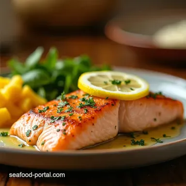 Lemon Garlic Butter Salmon RestaurantQuality Easy Recipe Card