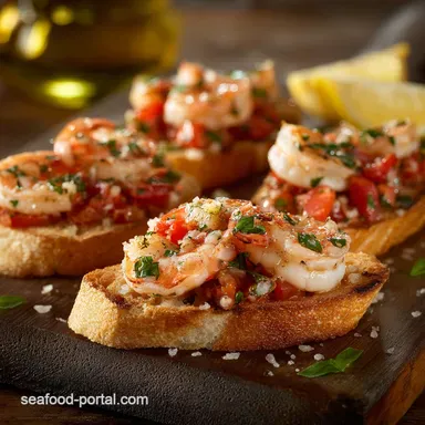 Shrimp Bruschetta: Easy Lemon-Garlic Seafood Appetizer Recipe Recipe Card