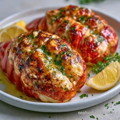 Lemon Herb Grilled Lobster for 4 Servings Recipe Card
