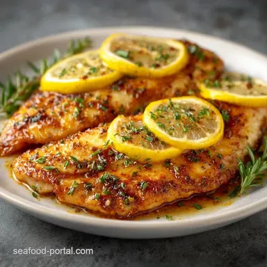 Lemon Herb Tilapia for 4 Servings Recipe Card