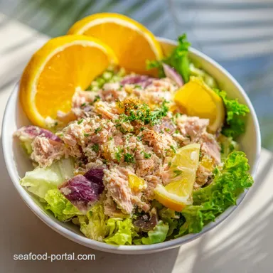 Tuna on Salad Recipe with Lemon in 10 Minutes