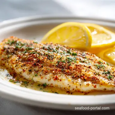 Baked Lemon Pepper Fish Recipe for 4 Servings Recipe Card