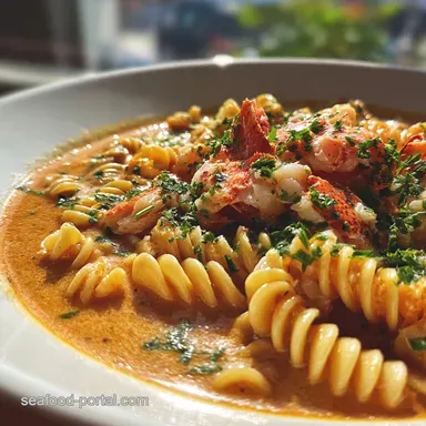 Amazing Lobster Bisque Pasta with Trader Joes Twist and Garlic in 25 Minutes