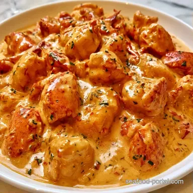 Lobster Newberg Dinner for 4 Servings Recipe Card