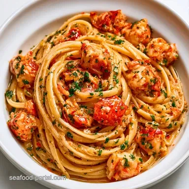 Lobster Pasta with Garlic Butter for 4 Recipe Card
