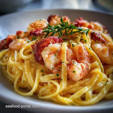 Lobster and Shrimp Pasta: Saffron Cream Linguine Recipe