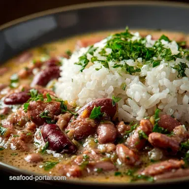 Louisiana Red Beans and Rice Creamy Slow Cooker Recipe with Ham Hock