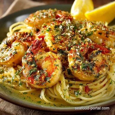 Ultimate 18Minute Garlic Butter Shrimp Scampi with Lemon Recipe Card