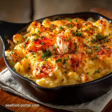 Crab Mac and Cheese: Luxurious Baked Recipe with Gruy&egrave;re and Cheddar Recipe Card